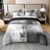 Erosebridal 100% Cotton Gray Gradient Tie Dye Duvet Cover King for Teen Boys Girls,Grey Grunge Ombre Bedding Set,Watercolor Abstract Comforter Cover,Graffiti Bed Sets with 2 Pillowcases view 1