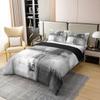 Erosebridal 100% Cotton Gray Gradient Tie Dye Duvet Cover King for Teen Boys Girls,Grey Grunge Ombre Bedding Set,Watercolor Abstract Comforter Cover,Graffiti Bed Sets with 2 Pillowcases view 3