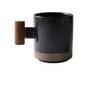 Coffee Cup Household Mug Wooden Handle Ceramic Water Cup Mug Coffee Cup Creative Personality Breakfast Milk Cup Oatmeal Cup Tea Cup (Size : 350ml, Color : MULTI) view 4