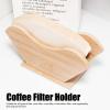 Atyhao Coffee Filter Holder, Wooden, Square Cone & Flat Bottom Filters, Organizer & Storage Rack view 3