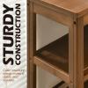 Bamworld Shoe Bench 3 Tier Bamboo Entryway Storage Benches Rustic Solid Wood Shoe Rack (R-Brown,39.4"), 3T100 view 4
