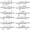 12 Pieces Christmas Word Wood Cutout Joyful Merry Thankful Grateful Blessed Peace Gather Word Sign Christmas Plate Cutout Rustic Merry Signs for Home Table Plate Decoration, Silver view 1
