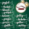 12 Pieces Christmas Word Wood Cutout Joyful Merry Thankful Grateful Blessed Peace Gather Word Sign Christmas Plate Cutout Rustic Merry Signs for Home Table Plate Decoration, Silver view 3