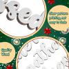 12 Pieces Christmas Word Wood Cutout Joyful Merry Thankful Grateful Blessed Peace Gather Word Sign Christmas Plate Cutout Rustic Merry Signs for Home Table Plate Decoration, Silver view 4