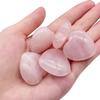 XMHOME 12 Packs 1.18 Inches Rose Quartz Heart Shaped Crystals Healing Palm Worry Pocket Stones for Reiki Jewelry Making Home Decor view 2