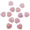 XMHOME 12 Packs 1.18 Inches Rose Quartz Heart Shaped Crystals Healing Palm Worry Pocket Stones for Reiki Jewelry Making Home Decor view 4
