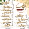 12 Pieces Christmas Word Wood Cutout Joyful Merry Thankful Grateful Blessed Peace Gather Word Sign Christmas Plate Cutout Rustic Merry Signs for Home Table Plate Decoration, Cute Style view 4