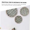 EXCEART 3pcs Bamboo Woven Wall for Boho Decor Rustic Hanging Storage Tray for Home Kitchen Stylish Wall Art for Fruits Vegetables and More view 3
