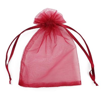 Hamthuit 50 Pcs/Lot Organza Gift Bag Color Drawstring Organza Bag Gift Color Jewelry Candy Gauze Packaging Bag