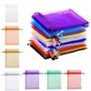 Hamthuit 50 Pcs/Lot Organza Gift Bag Color Drawstring Organza Bag Gift Color Jewelry Candy Gauze Packaging Bag view 2