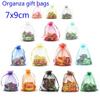 Hamthuit 50 Pcs/Lot Organza Gift Bag Color Drawstring Organza Bag Gift Color Jewelry Candy Gauze Packaging Bag view 3