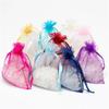Hamthuit 50 Pcs/Pack Organza Bag Jewelry Packaging Bags Organza Gift Drawstring Bags Wedding Party Decor Bag view 2