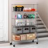 Furinno Wayar Metal Storage Shelf Rack, 6 Tiers, 48-Inch, Stainless Steel view 2