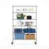 Furinno Wayar Metal Storage Shelf Rack, 6 Tiers, 48-Inch, Stainless Steel view 3