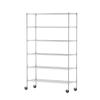 Furinno Wayar Metal Storage Shelf Rack, 6 Tiers, 48-Inch, Stainless Steel view 4