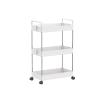 ZAANHA Storage Cart, 3 Layer Rolling Cart Utility Shelf with Wheels for Kitchen Bathroom Bedroom Gap Place view 1