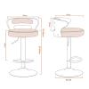 TEMKIN Bar Chairs Matte PU Leather Living Room Bar Chair ?Kitchen Furniture Backrest High Bar Stool European Pub Rotating Lifting Barstoo for Kitchen Dining Room and Living Room (Color : E) view 3