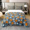 Kids Football Duvet Cover 100% Cotton Basketball American Football Bedding 100% Cotton Set for Women Men Bedroom Baseball Ball Pattern Decor Sports Theme Duvet Set Blue Twin Zipper with 1 Pillow Case view 1