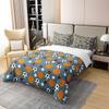 Kids Football Duvet Cover 100% Cotton Basketball American Football Bedding 100% Cotton Set for Women Men Bedroom Baseball Ball Pattern Decor Sports Theme Duvet Set Blue Twin Zipper with 1 Pillow Case view 2