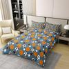 Kids Football Duvet Cover 100% Cotton Basketball American Football Bedding 100% Cotton Set for Women Men Bedroom Baseball Ball Pattern Decor Sports Theme Duvet Set Blue Twin Zipper with 1 Pillow Case view 3