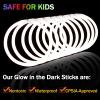 YOFOBU 150 Pack White Glow Sticks Bulk Light Up Bracelet Glow Necklaces with Connectors 150ct 8" Glowsticks 4th of July Neon Party Supplies for NewYear Valentine's Day Wedding Birthday Carnival Raves view 3