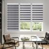 Keego Zebra Roller Window Blinds Cordless Custom Size Free-Stop Shades Dual Layer Light Control Easy Install Roler Shades for Windows (Light Grey, 29" W x 48" H) view 2