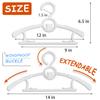 Baby Hangers for Nursery Closet 60 Pack Plastic Kids Clothes Hanger Space Saving Non Slip Extendable Toddler 11-14 Adjustable Hangers Heavy Duty Clothing Infant Hanger Bulk, White view 3