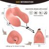 UMIRIKO Travel Pillow Salmon Neck Pillow for Travel Car Seelping Bed, Memory Foam U-Shaped Neck Support Pillow Salmon view 2