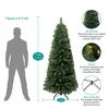 Naomi Home 7.5ft Pre-Lit Slim Pencil Christmas Tree view 2