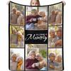 Custom Photo Memorial Blanket Gift for Loss of Loved Ones Family Friend in Loving Memory Pink Heart 8 Photos Condolence Bereavement Gift Fleece Blanket with Pictures for Bed 50x60 view 1
