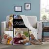 Custom Photo Memorial Blanket Gift for Loss of Loved Ones Family Friend in Loving Memory Pink Heart 8 Photos Condolence Bereavement Gift Fleece Blanket with Pictures for Bed 50x60 view 3