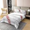 Baseball Pattern Bedding 100% Cotton Set for Children Sports Theme Duvet Cover 100% Cotton 3D Ball Pattern Room Decor Baseball Games Duvet Set Athlete Competitive King Size Zipper Quilt Cover view 3