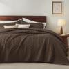 Bedsure Quilts King Size - Lightweight Bedspreads King Size with Basket Weave Pattern, Soft Quilt Bedding Set, Brown Comforter Set Coverlet for All Seasons with 2 Pillow Shams (106" x 96") view 1