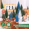 30Pcs Mini Christmas Trees Artificial Christmas Tree Bottle Brush Trees with Wooden Base for Christmas Decor Christmas Party Home Table Craft Decorations(Green+Blue+White) view 2