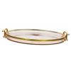 Hemoton Trays with Rim Border Elegant Dessert Serving Tray with Handle for Home Use for Fruits Appetizers and Beverages for Parties and Special Occasions view 1