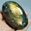 NOVAGEM Polished Labradorite Iridescent Palm Stone from Madagascar L1268 view 1