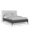 Alpine Furniture Walden Platform, King, Light & Dark Grey view 2