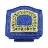 Polmedia Polish Pottery Book Stand UNIKAT - Yellow Daffodil Field Pattern Handmade in Boleslawiec Poland by Ceramika Artystyczna + Certificate of Authenticity view 2