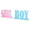NDNCZDHC Boy and Girl Gender Reveal Table Decorations Wooden Signs for Baby Shower Gender Reveal Party Supplies view 2