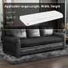 ANARACHON Leather Look Couch Cushion Covers Sofa Seat Slipcovers Sets Couches Furniture Protector for Sectional Armchair Loveseat Pets Kids Stretch Spandex Fabric (1 Cushion Sofa, Dark Grey) view 3