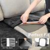 ANARACHON Leather Look Couch Cushion Covers Sofa Seat Slipcovers Sets Couches Furniture Protector for Sectional Armchair Loveseat Pets Kids Stretch Spandex Fabric (1 Cushion Sofa, Dark Grey) view 4
