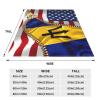 American Flag and Barbados Flag Throw Blanket Lightweight Flannel Fleece Blankets Warm and Cozy Throws for Winter Bedding and Couch 50"X40" Inches view 3