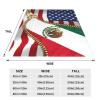 American Flag and Mexico Flag Throw Blanket Lightweight Flannel Fleece Blankets Warm and Cozy Throws for Winter Bedding and Couch 50"X40" Inches view 3