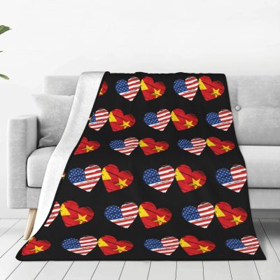 American Tigray Region Flag Heart Tigray Region American Throw Blanket Lightweight Flannel Fleece Blankets Warm and Cozy Throws for Winter Bedding and Couch 50"X40" Inches