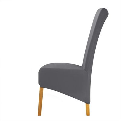 LUXRUB Waterproof Big Chair Cover 1/2/4/6 Pack, Stretch Dining Chair Slipcovers Home Kitchen Elastic High Back Long Back Chair Protectors for Hotel Party (Color : Gray, Size : 1 Piece)