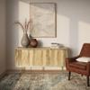 SIMPLIHOME Jager Buffet - 60 inch Wide Solid Mango Wood 4-Door Sideboard Buffet in Natural, Mid-Century Contemporary Storage Cabinet for Dining Room or Kitchen with Metal Legs and Adjustable Shelves view 2