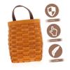 ibasenice 2pcs Fruit Basket for Living Room Hanging Produce Basket Wood Wall Storage view 3