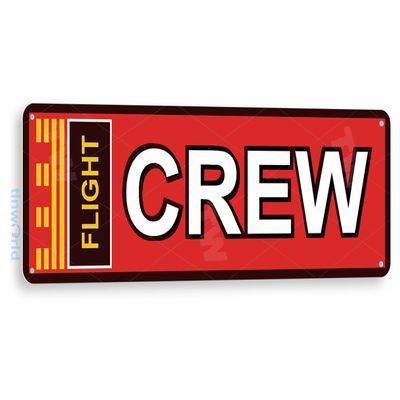 Tinworld Tin Sign: Aviation Sign Crew Room Sign FBO Airport metal Sign Decor D425