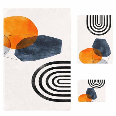 Bath Towel Sets,Mid Century Boho Terracotta Aesthetic Bathroom Towels Soft Hand Towel Washcloth Cotton Towel Set,Absorbent Soft Bath Set for Hotel Beach Pool Abstract Minimalist Art Towels