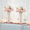 20in Vases for Flowers - Crystal Trumpet Floral Vase, 2Pcs Crystal Vases for Table Centerpieces, Flower Stand for Wedding Party Anniversary Birthday Home Decoration view 2